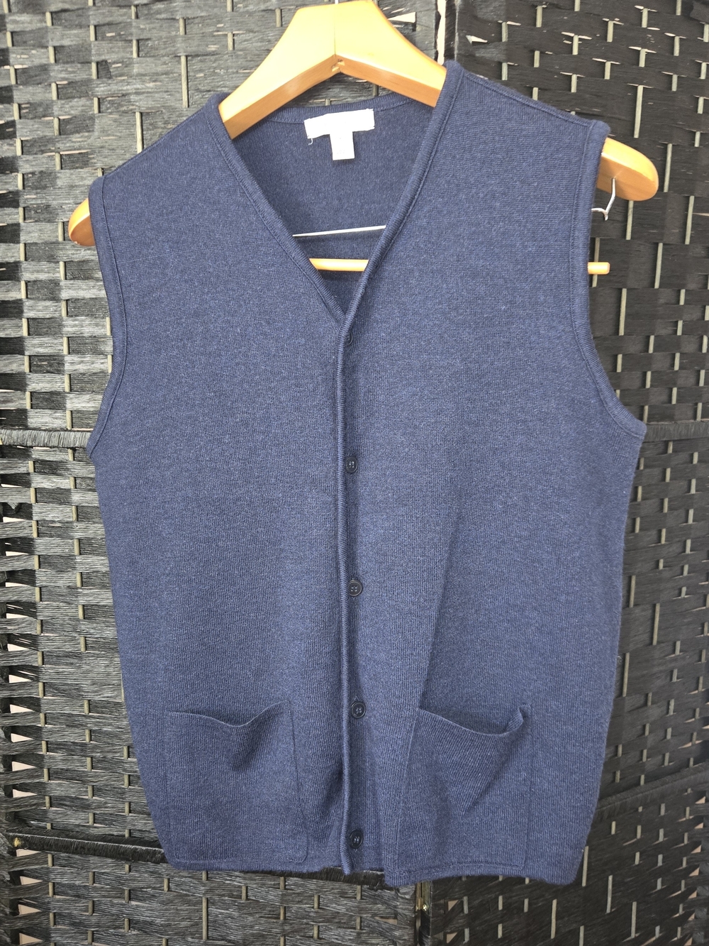 Vintage Turnbury Mens 100% Merino Wool Cardigan Button Vest Size XL
